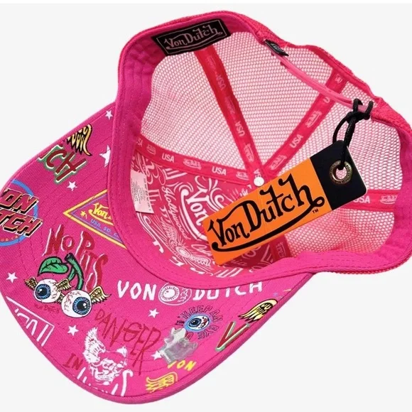 Von Dutch pink trucker hat - Picture 5 of 7
